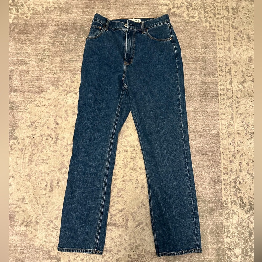 Abercrombie & Fitch Ultra High Rise Ankle Straight Jeans 27/4 LONG